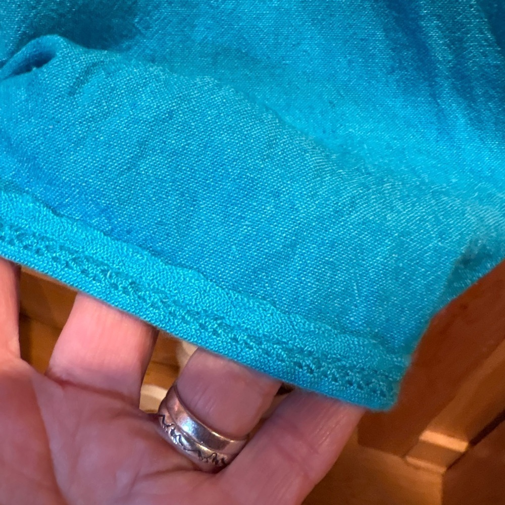 Giorgio Fiorlini long-sleeved top in a vibrant turquoise women’s XL - Picture 3 of 11